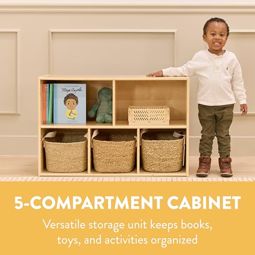 Back2School Express Sleekline 5-Compartment Cabinet, Starter, Natural