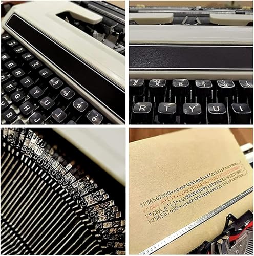 Vintage Typewriter for a Nostalgic Flow - Manual Typewriter Portable Model for Remote Writing Locations - Sleek & Durable Type Writer Classic Word Processor -Typewriters for Writers(White)