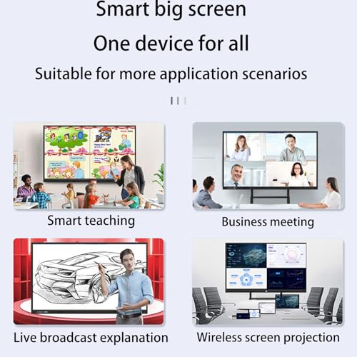 55-85 Inch Interactive Whiteboard,4K UHD Multi-Touch Smart Board,Wireless Projection Digital Whiteboard with Real Pen Writing,HDMI/USB/NFC Connectivity for Classroom,Conference Room,Hotel (85 Inch)