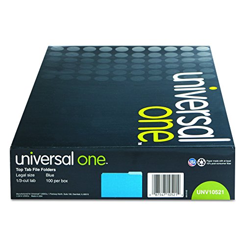 Universal One Bright Top Tab Classification Folder, Blue/Light Blue (10521)