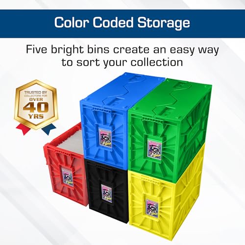 BCW Short Comic Book Bin, Holds 150 Comics Each, Assorted Colors, 5 Pack