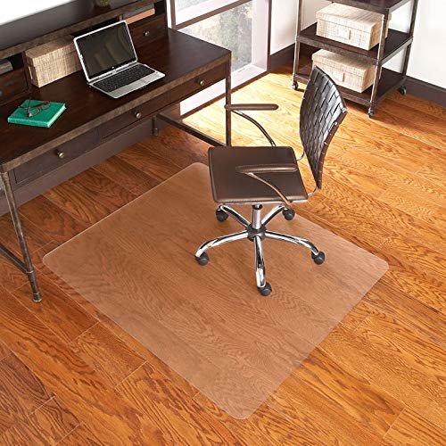ES Robbins EverLife 46-Inch by 60-Inch Multitask Series Hard Floor Rectangle Vinyl Chair Mat, Clear, Heavy Use, 46"x60"
