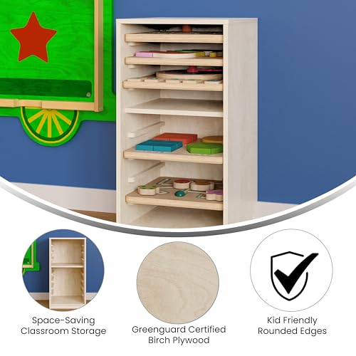 Classroom Essentials Kid Friendly Commercial Deluxe Natural Birch Plywood Puzzle Holder