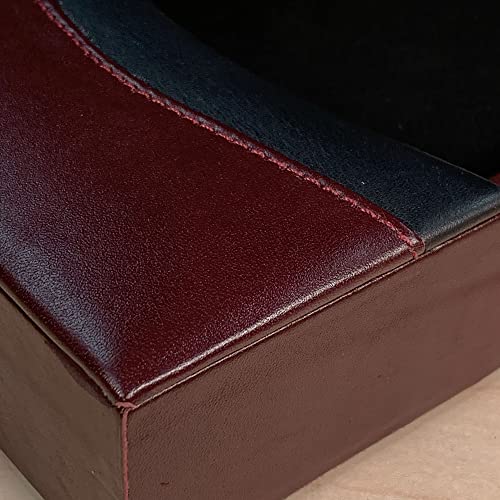 Dacasso Burgundy Leather Memo Holder, 4-Inch by 6-Inch