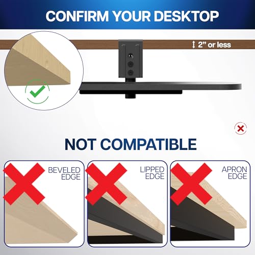 VIVO Black Clamp-on 23 x 10 in Rotating Keyboard Tray, MOUNT-KB04CB