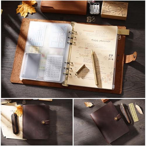 Refillable Notebook with Detachable Rings, Smooth Recycled Paper for School & Writing Refillable Binder Notebook