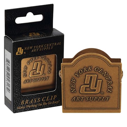 New York Central Decorative Embossed Brass Book Clip, 4 Pack