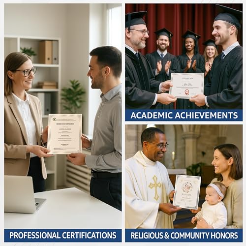 200 Certificate Paper 8.5 x 11 for Printing - Blank Certificate Papers for Award Certificates & Diploma Paper - Premium Silver Foil Award Papers Cardstock for Awards & Certificates Graduation