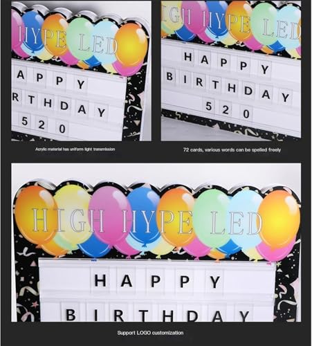 GYQSSD LED Letter Bottle Presenter, Led VIP Message Light Box with 2 Set Letters & 1 Set Number, Color Letter Billboard for Parties, Bars & Nightclubs, Hand Holding Light Box Sign