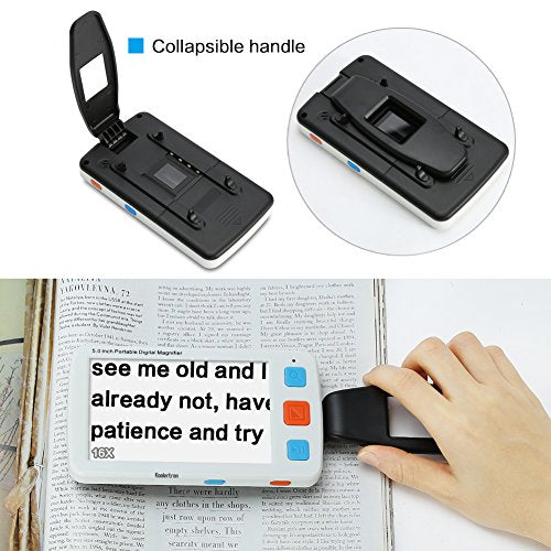 Koolertron 5" Digital Video Magnifier, Portable Reading Aid