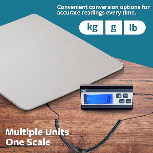 Smart Weigh Digital Shipping Scale, 440 lb x 1 oz, Stainless Steel Build