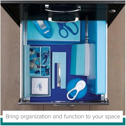 Scranton & Co 3-Drawer Metal Filing Cabinet, 27.32" H x 14.25" W x 18.00" D, Charcoal Finish, Lockable Lateral File Cabinet for Home or Office Organization, Letter Size Hanging File Storage