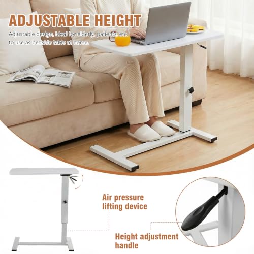 Pneumatic Lap Desks with Wheels 27.56-37.4in Adjustable Height