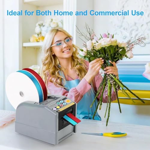 Eiwitany Automatic Ribbon Cutting Machine & Tape Dispenser, Ideal for Shipping, Schools, Restaurants, Offices & Home Use