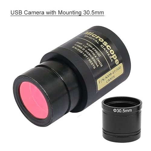 Microscope Accessories Kit Microscope Electronic 2.0MP USB Camera Mounting Diameter 23.2mm 30mm 30.5mm for Stereo Microscope Microscope Slides(Mounting 30.5mm)