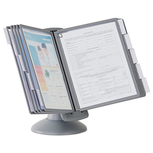 Durable 553937 Sherpa Motion Desk Reference System, 10 Panels