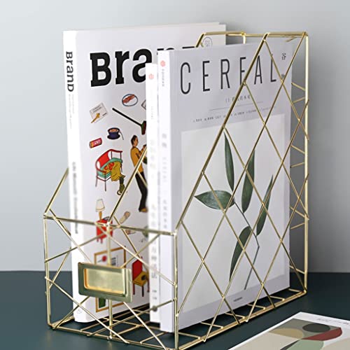 BDPP Storage File Rack File Holder Metal Desktop File Rack Office Supplies Storage File Sorter Suitable for Office,Home,School and Dormitory School Home Office Folder (Color : A)