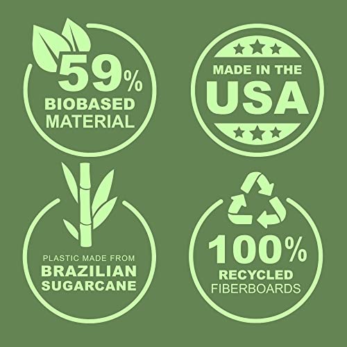 Samsill Plant-Based 3 Inch Durable D-Ring, View Binder, Eco-Friendly, USDA Certified Biobased, 4 Count, Pack of 1, Boho Assortment