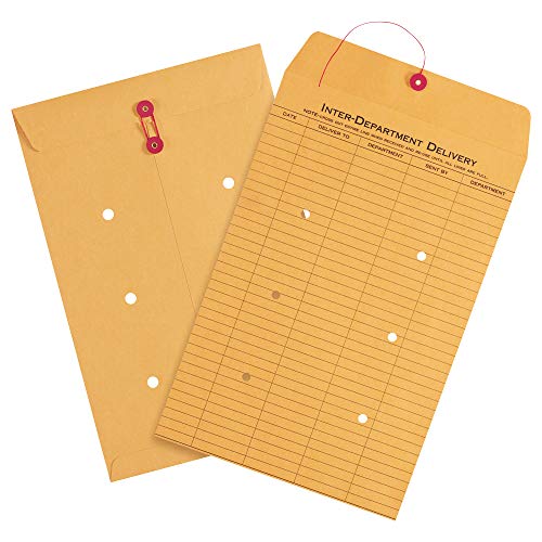 Poly Bag Guy Inter-Department Envelopes, 10' x 15', Kraft, 100/Case