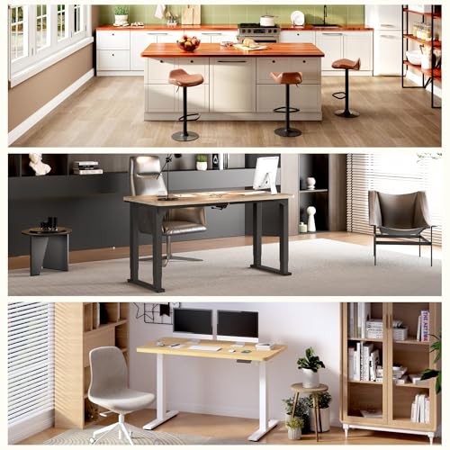 FLEXISPOT 48"x24" Whole Piece Desk Top, 1" Thick Tabletop, Gray Wood Grain