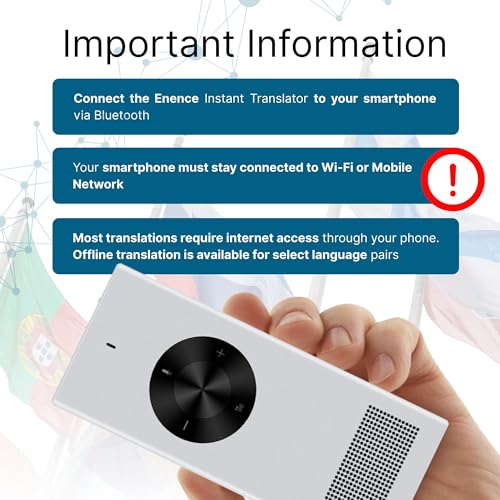 Enence PRO Language Translator Device, Real-Time Voice Translation