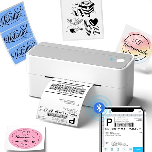 Phomemo Bluetooth Thermal Label Printer, 241BT Label Printer & 20Pcs Labels