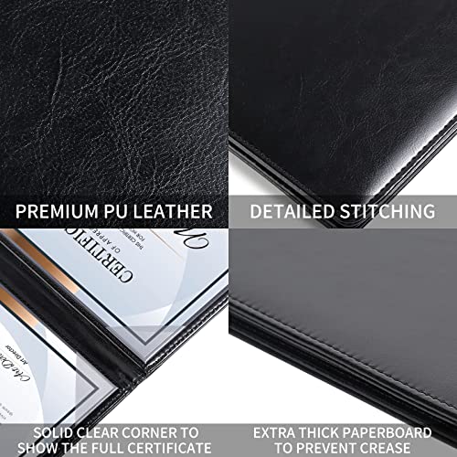 20 Packs Custom Certificate Cover Award Presentation Folder with Plastic Protector