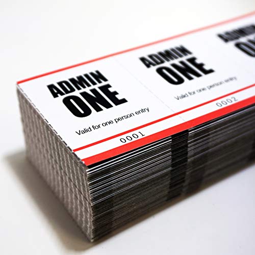 Admit One Tickets - Fast & Affordable Event Tickets by MyZone Printing (red, 2500)