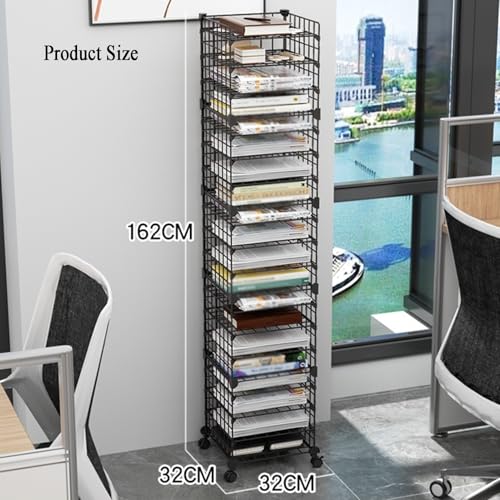 8/12/16/20 Layer Sorting Organizer, Paper Organizer, Paper Sorter, Paper Storage Cabinet for Home, Classroom, Office, School, Black(20tier)