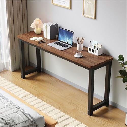 Gilubfckin Small Computer Office Desk, Modern Simple Style, Writing Study Work Table, Sleek Design Computer Desk for Home and Office(Brown,80cm .5in)
