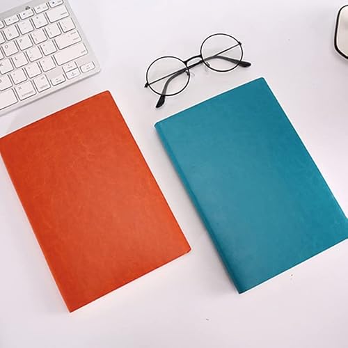 PJNKMWH A5 A6 Three Sizes 5 Colors Large Business Diary Leather Soft Copy Notebook Increase Thick Kawaii Office