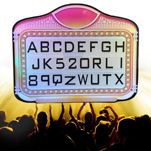 LED bottle presenter letter board,Color Letter Billboard,Vip Bottle Service Sign Display Lights,Light Box Sign With Letters Numbers, For Bar/Party/Home/Restaurant/Cafe,A