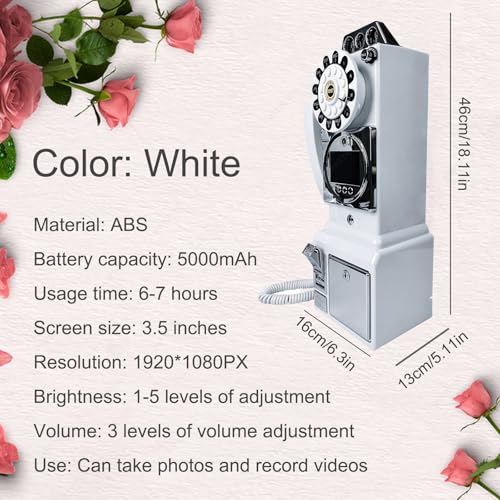 SHAHRYAR Video Guest Book, Audio Guest Book Wedding Phone, Can Take Photos and Record Videos, for Wedding, Bridal Shower, Baby Shower, Birthday, Graduations, Anniversary,White