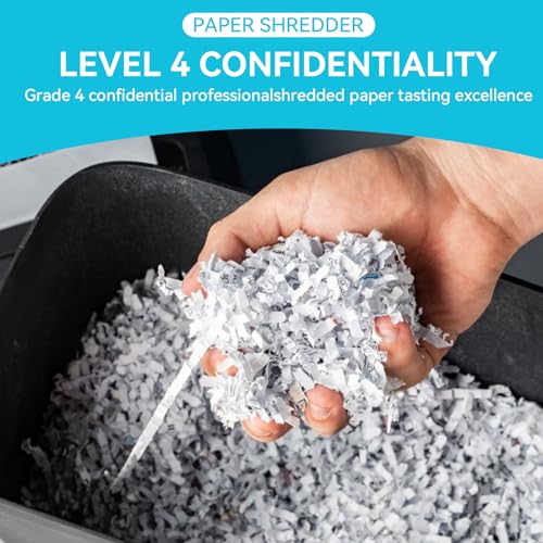 Majnesvon 18-Sheet Cross Cut Paper Shredder - P4 Security & Ultra Quitet, 5.28 Gallons Pullout Waste Bin & Auto Reverse, Heavy Duty Paper/Credit Cards/Staple/Clips Shredder for Home Office (18-Sheet)