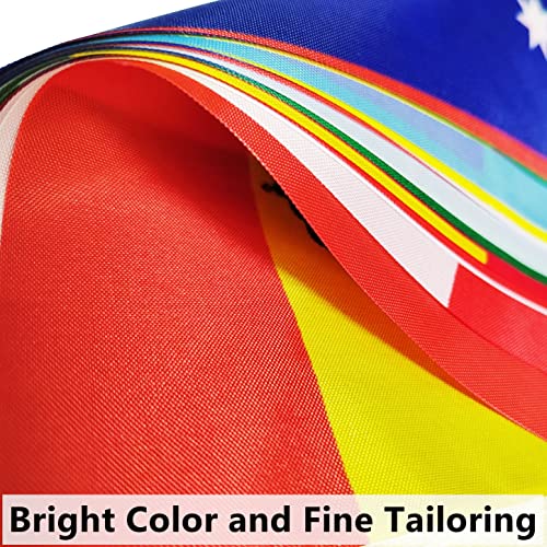 100 Pack USA Desk Flag Set, US American Small Mini Table Flags, Miniature Desktop Flag With 12" Solid Black Pole , Black Base, Small Mini Desktop Flag, Office Decoration, Home Decoration, Festival Celebrations (100 Pack Black Pole USA)