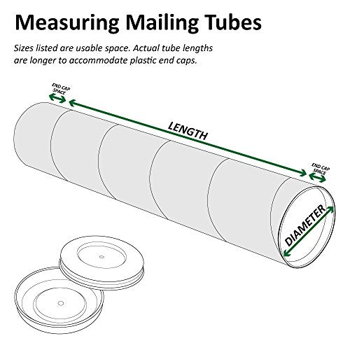Boxes Fast Heavy-Duty Kraft Mailing Tubes, 3" x 60", Kraft, (Pack of 24)