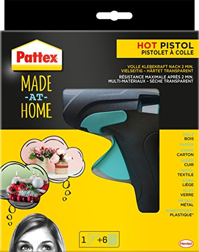Pattex Glue Gun Made at Home, with 6 Glue Sticks/Klebepistole Economy Kit + 10 Extra Sticks