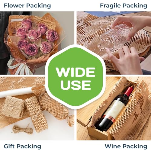 HexcelPack HexcelWrap Mini Honeycomb Packing Paper - Natural, 12" x 1400'