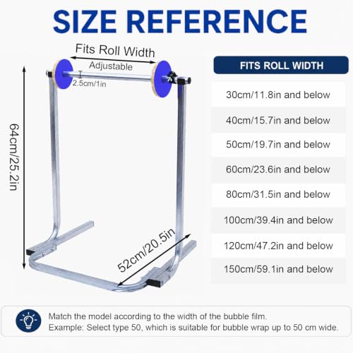 Tabletop Bubble Cushioning Holder Adjustable Bubble Wrap Roll Dispenser