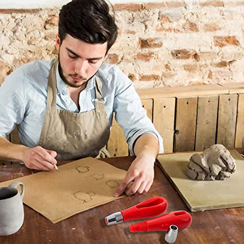 ChiMiao Linoleum Cutter Set, 16 Sets Craft Cutters with 48 Assorted Blades for Cutting and Crafting, Carvings, Red