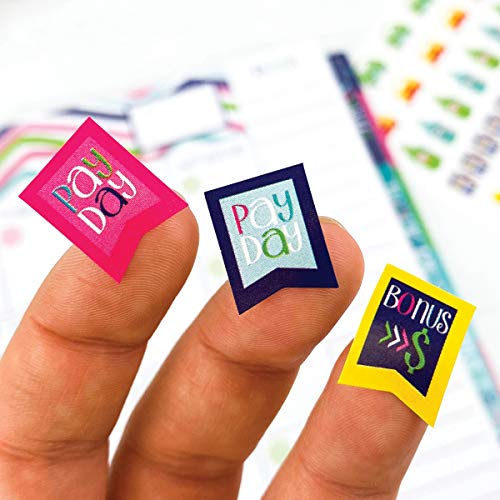 Bulk Budget Planning Stickers, Case of 50 Sticker Sets, 772 Stickers Per Set, Bill Due Date Reminders, Expense Tracking, Savings Goals, Auto Expenses, Holiday Spending, Eating Out