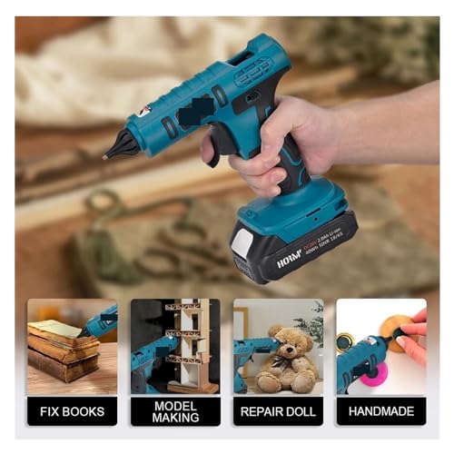 Hot Glue Gun, Hot Silicone Gun 500W Cordless Electric Glue,Cordless hot Glue Gun(No Battery)