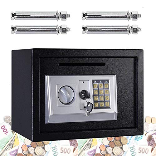 ntumLeap Safe Digital Electronic Safe Box for Home Office Hotel Security Solid Steel with Keypad Lock/Gray/8.5L Safe,Black-4.6L