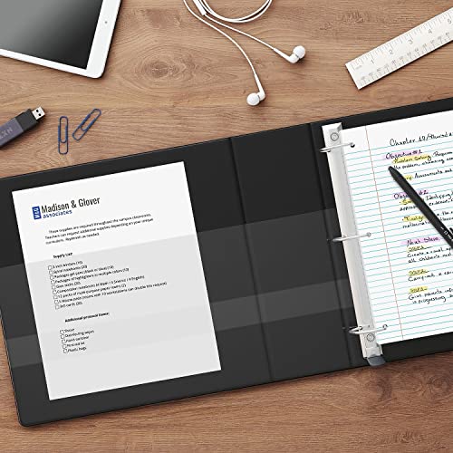 Staples Heavy-Duty 3-Inch 3-Ring Non-View Binder, Reinforced Spine, Holds Up to 600 Sheets, Black, for Office & School