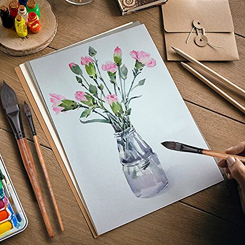 LLLSSS Oval Squirrel Hair Artist Watercolor Paint Brush Art Soft Brush Painting Pen for Gouache Wash/Mop Art Supplies