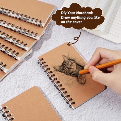 miikoul 120 Pack Spiral Lined Notebooks,3"×5" 120 Pages for Office Writing