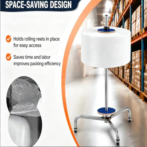 YZHYY Heavy Duty Bubble Wrap Dispenser, Manual Standing Wrapping Roll Stand