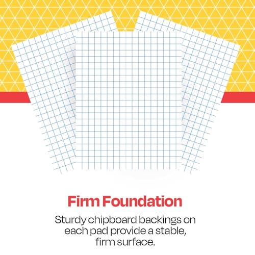 PAPER GRAPH 8.5X11 1/2 RULED SCHOOL SMART 50 SHTS PK OF 12