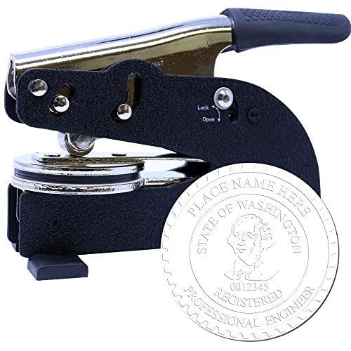 Washington Engineer Seal Embosser, Registered 2 in Long Reach Desk Press