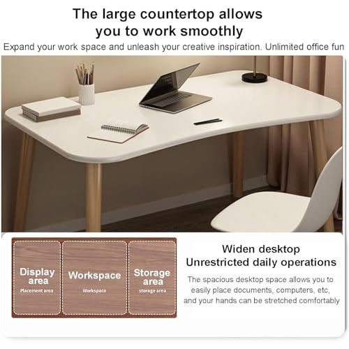 ntumLeap Computer Home Desk with Drawer,Multi-Purpose Wooden Desk-Modern Simple Writing Desk-Desk with Baffle,Natural-47.5